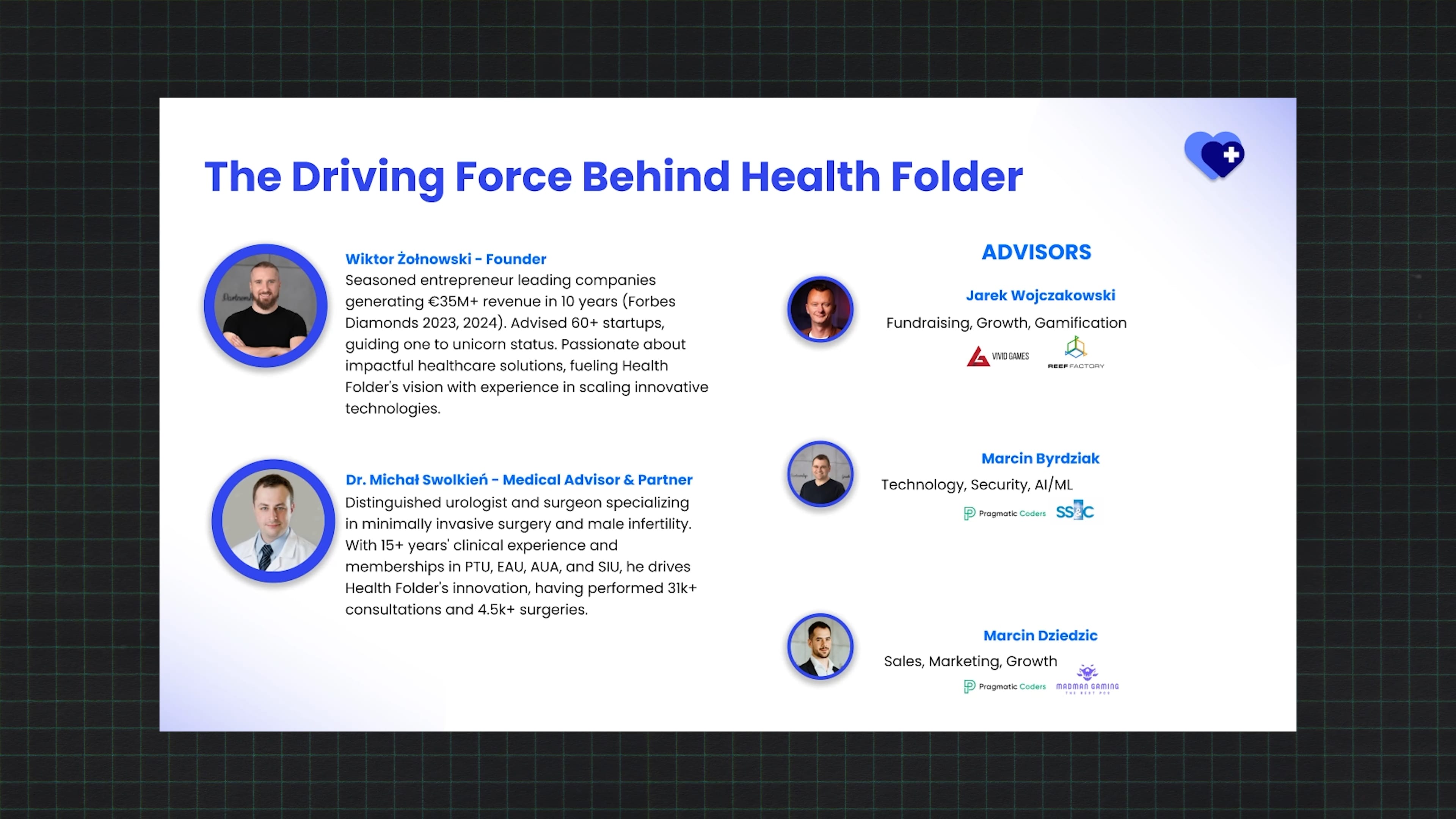 crafting a pitch deck - the team slide