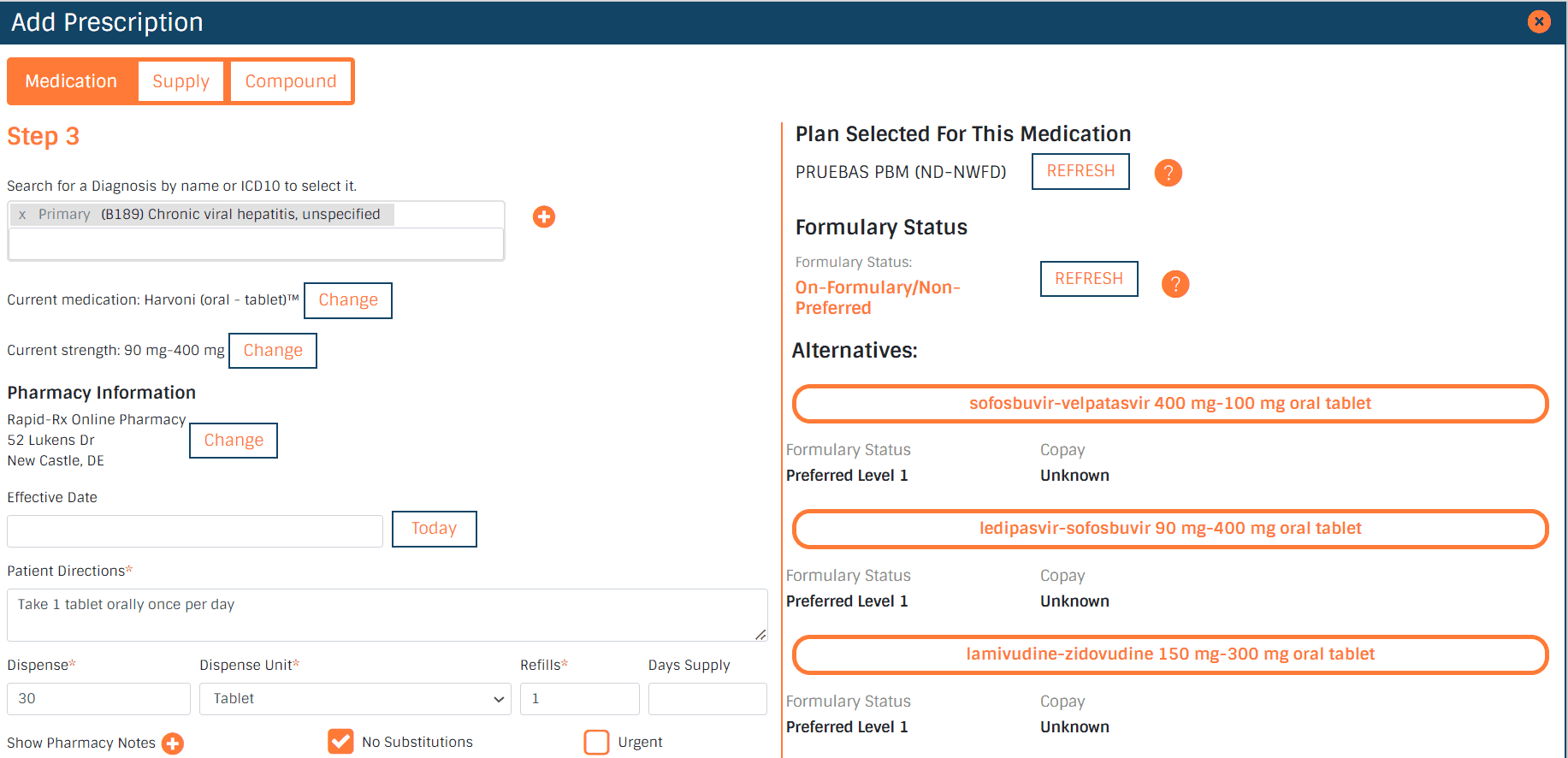 DoseSpot app for e-prescribing
