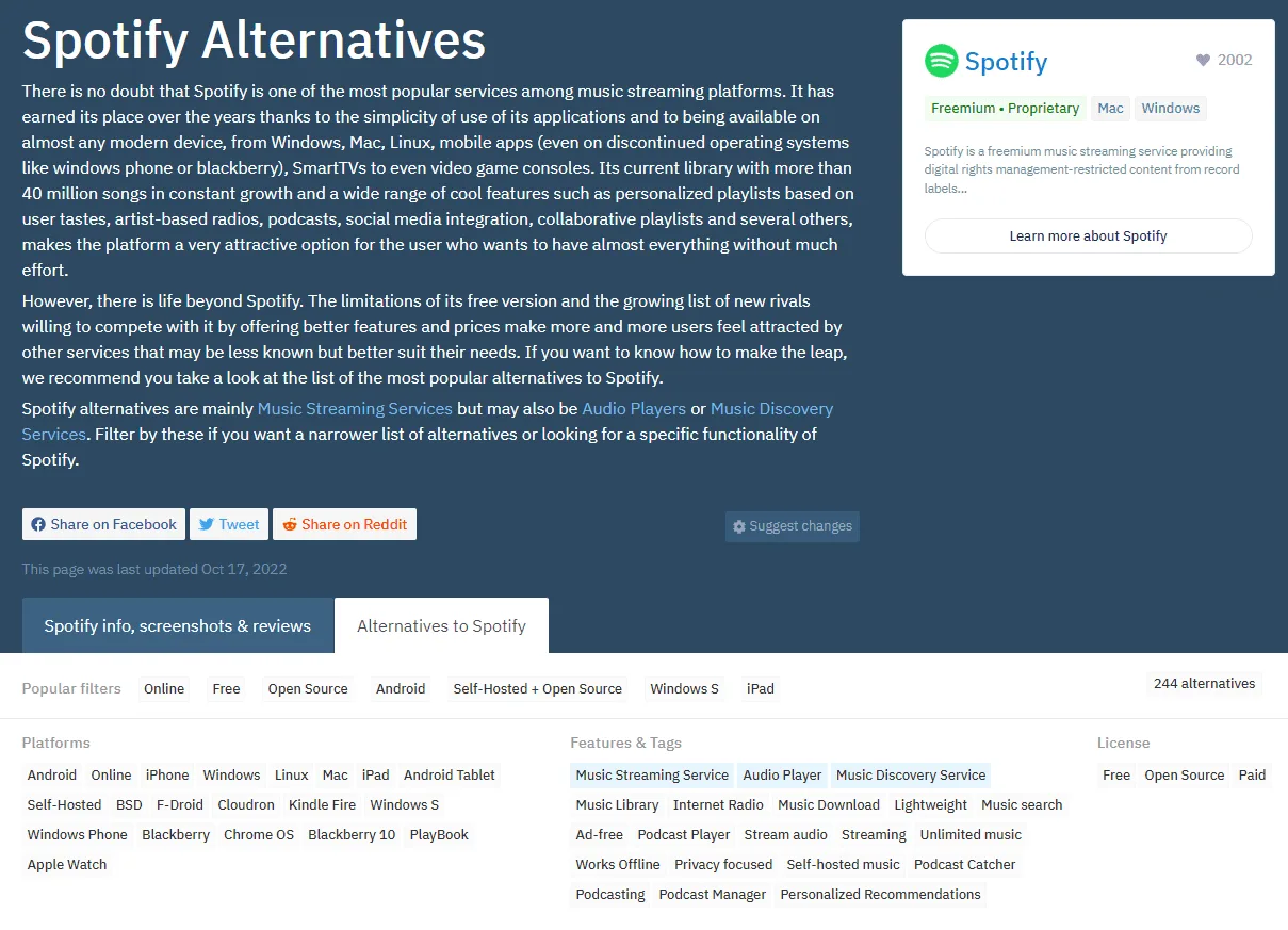Spotify Alternatives