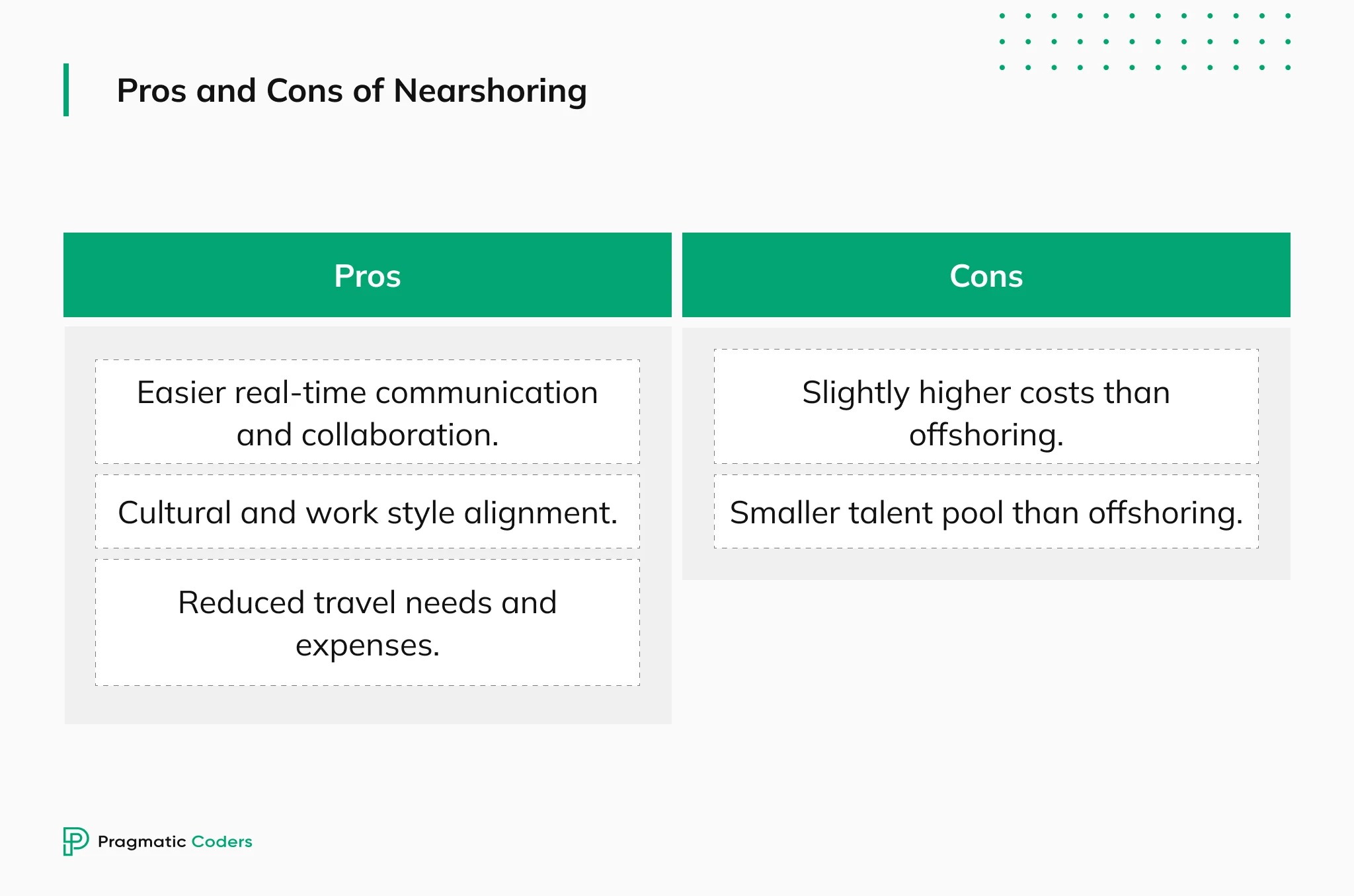 Pros and cons of nearshoring