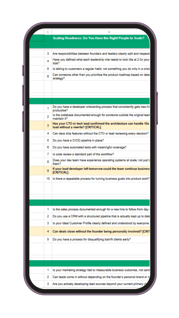 Scaling Readiness Checklist