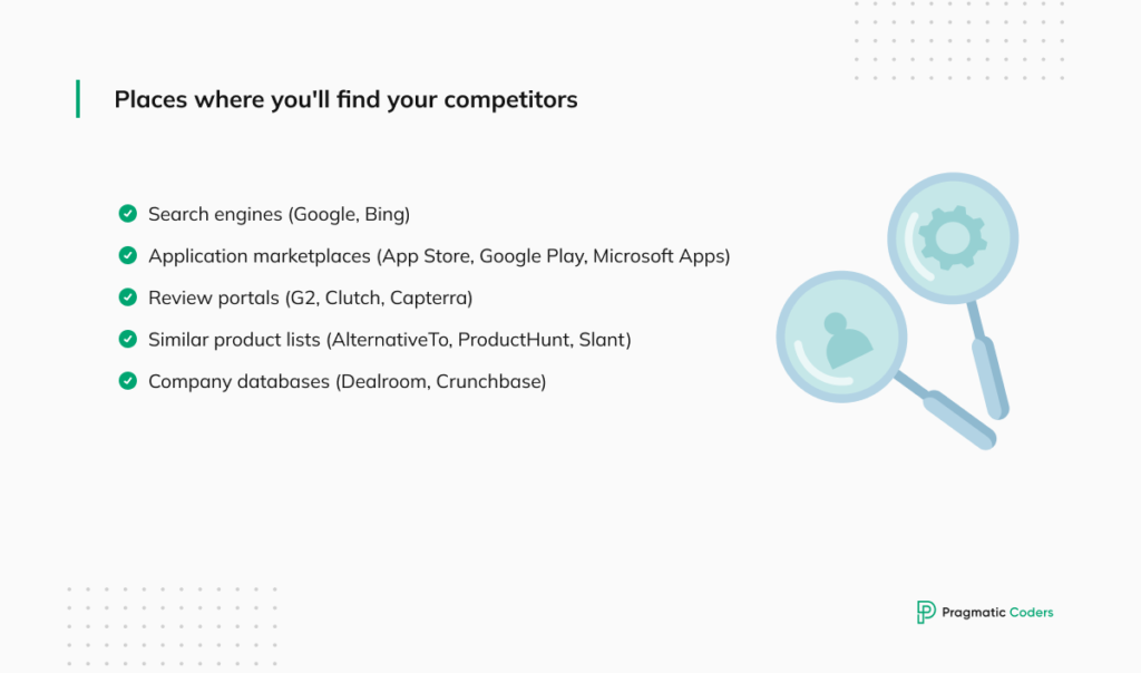 Places where you'll find competitors