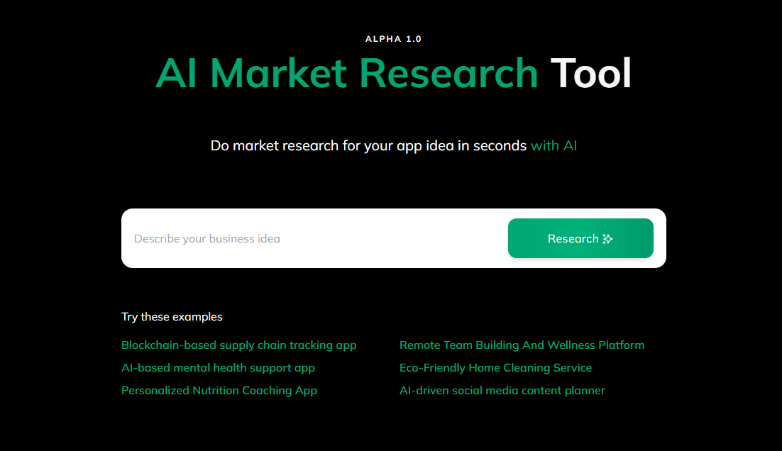 AI Market Research Tool