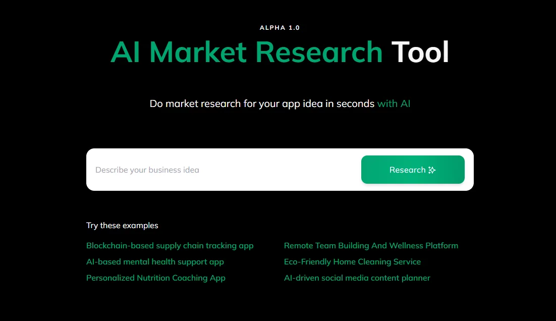 AI Market Research Tool