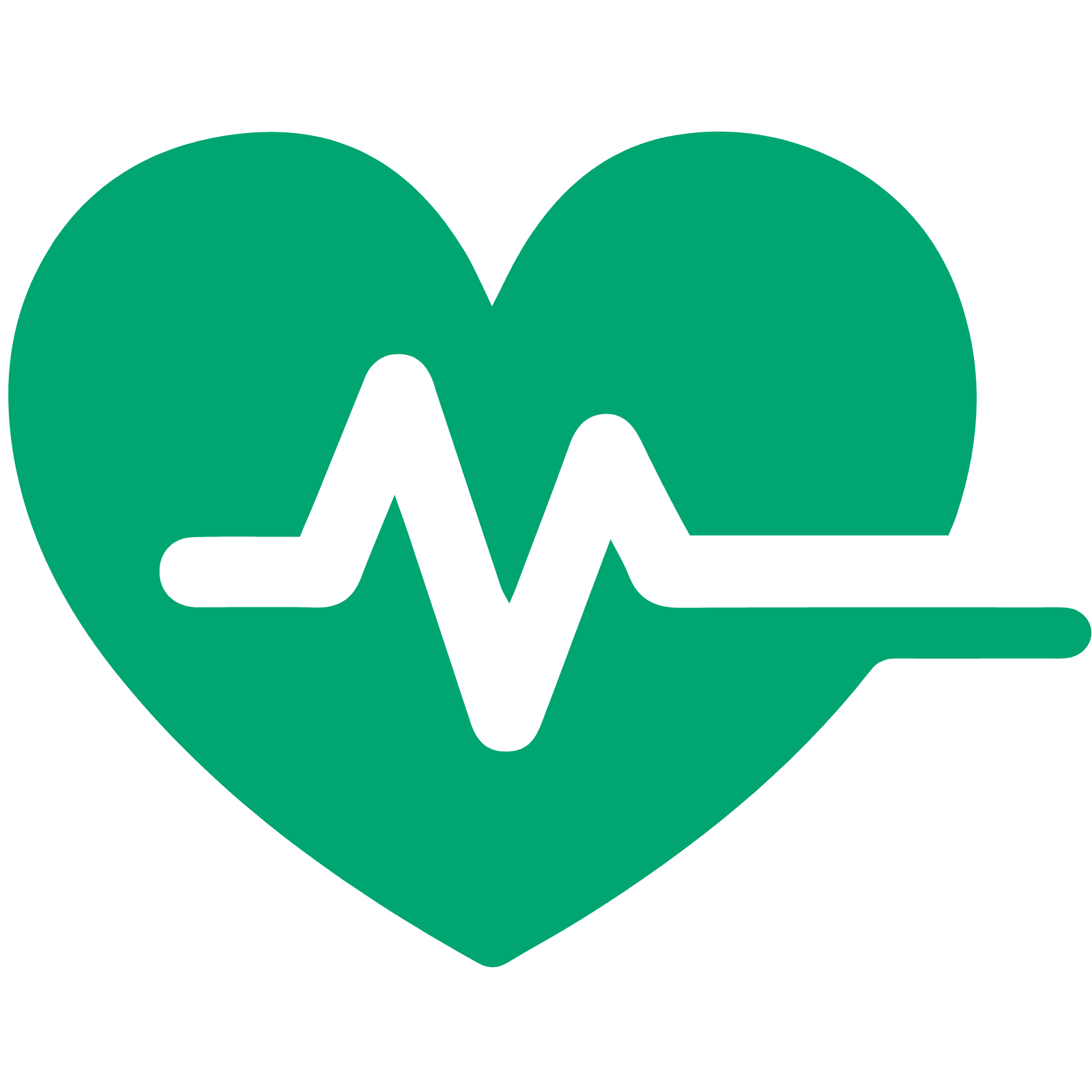 Heart with cardiogram representing healthcare systems