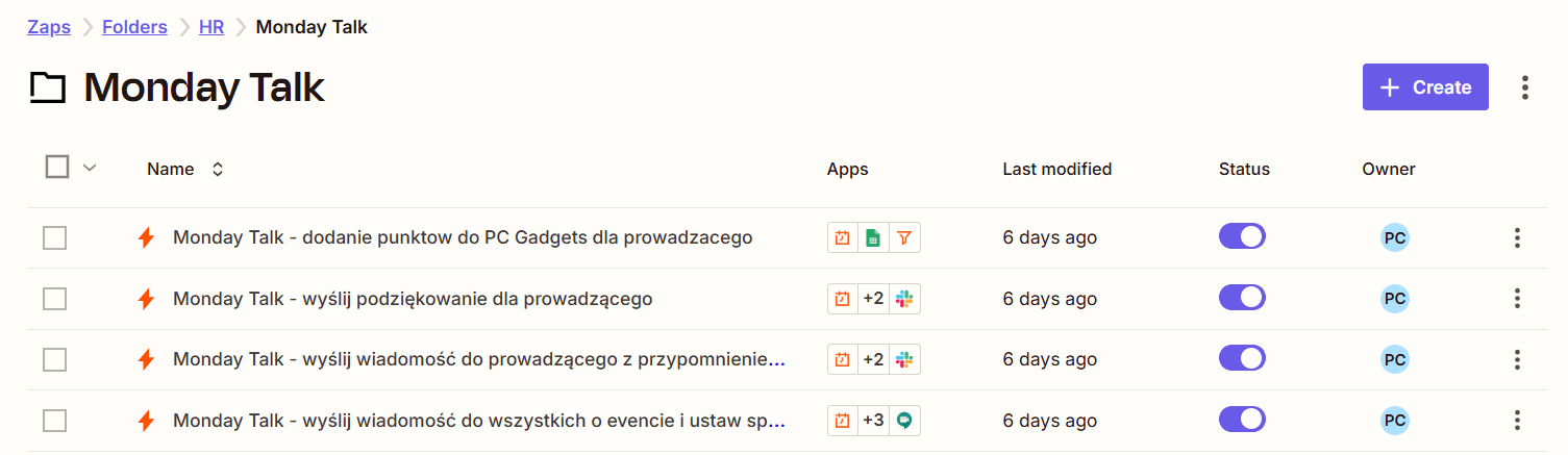 Monday talk automation in zapier