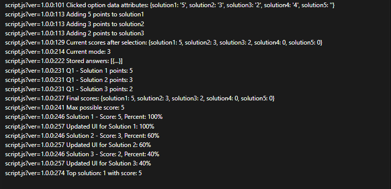 app console logs