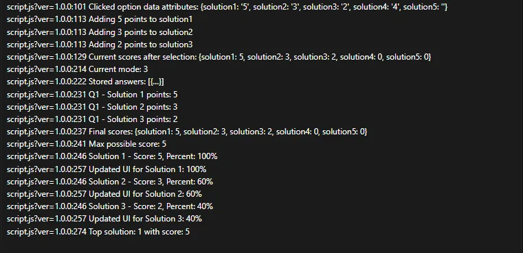 app console logs