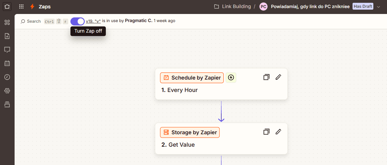 turn zapier off
