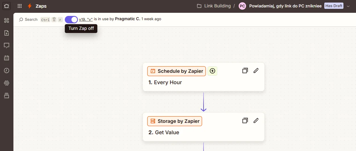 turn zapier off