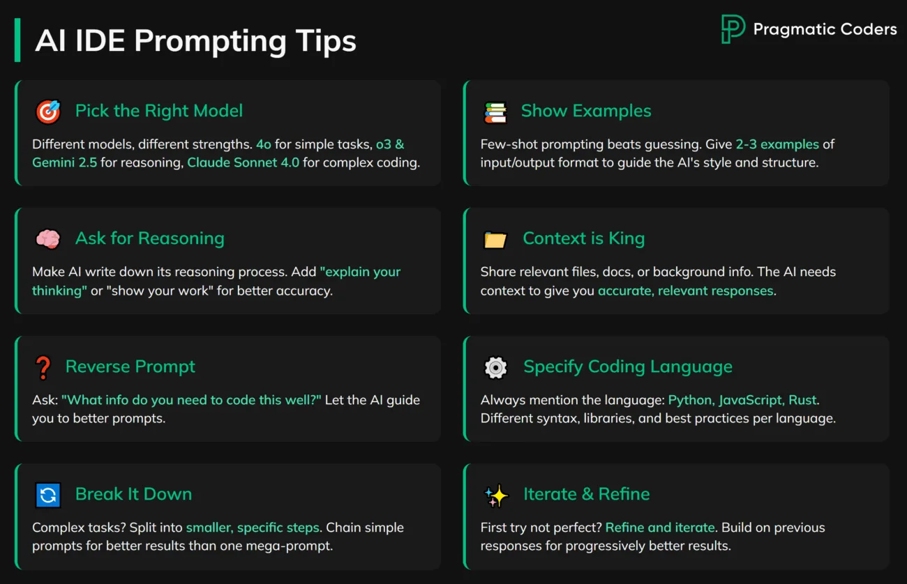 AI IDE Prompting Tips