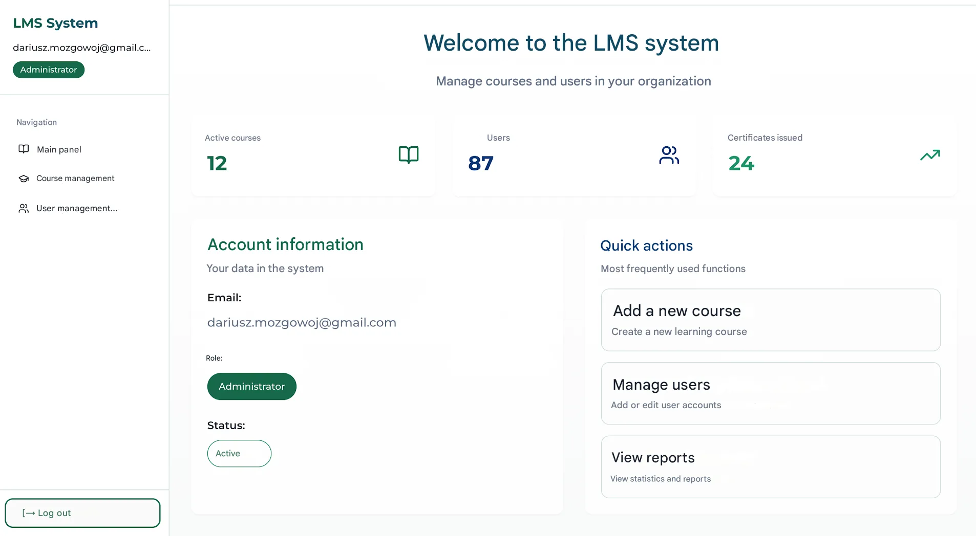 n8n + Lovable app: Welcome to the LMS system