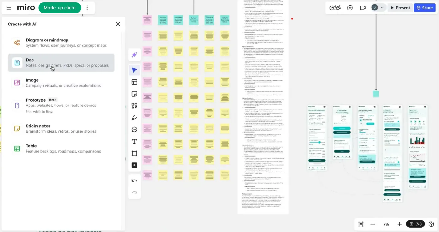 Docs_ Function in Miro AI - Screenshot