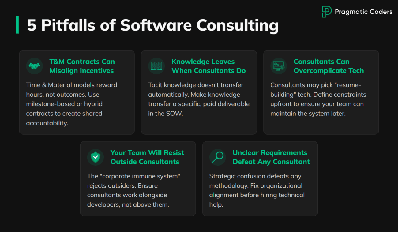 5 pitfalls of software consulting
