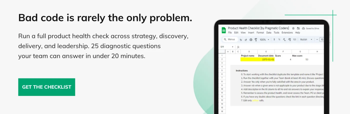 Banner product health checklist rescue legacy system