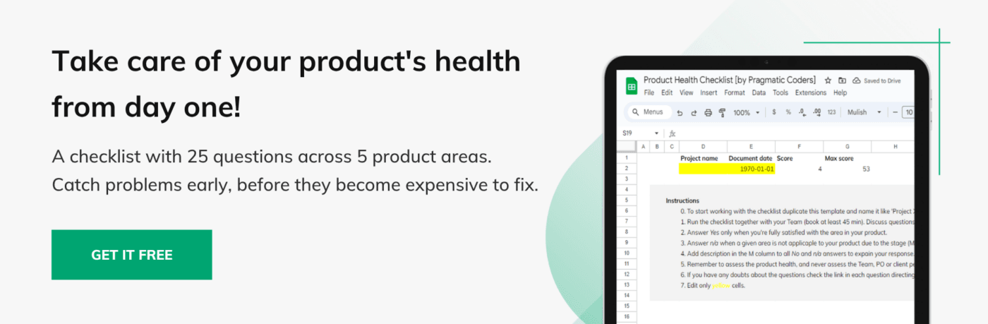 Product Health Checklist - Pillar Page Questions