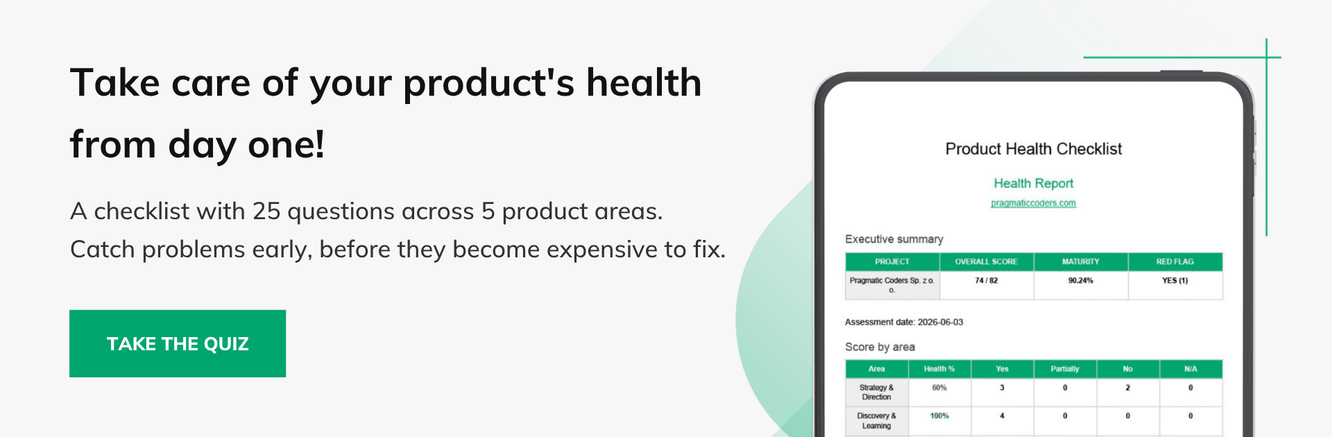 Product Health Checklist - Pillar Page Questions