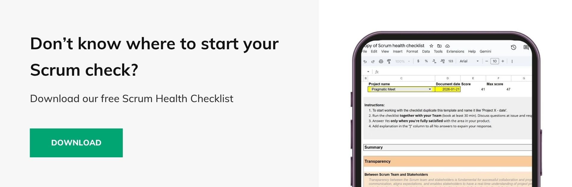 Scrum Health Checklist