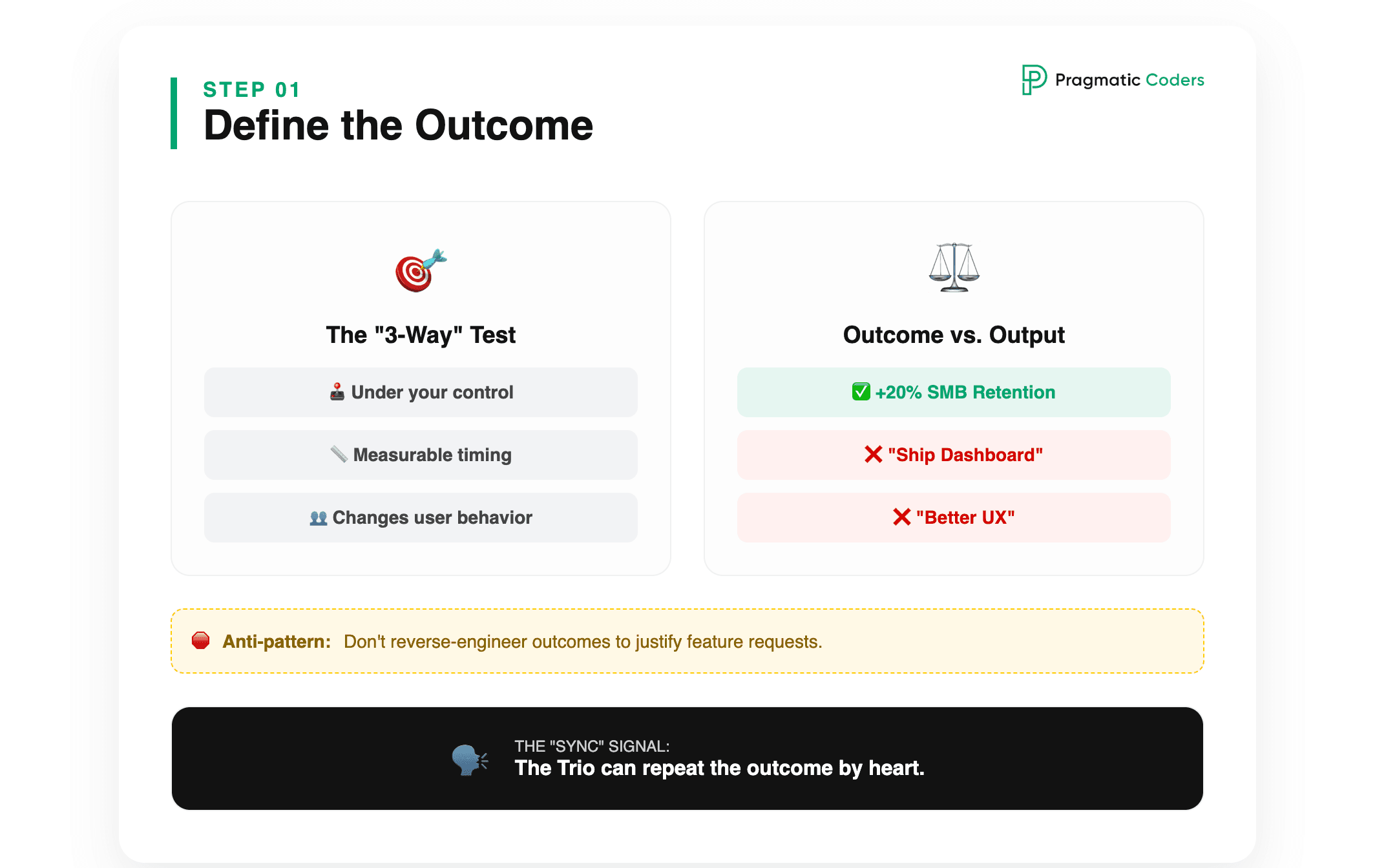 define the outcome