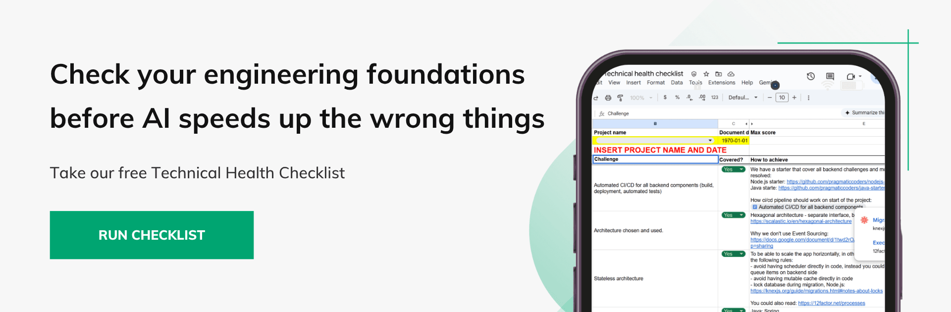Technical Health Checklist